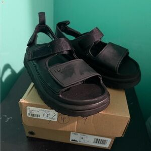 UGG Kids Black Open-Toe Sandals